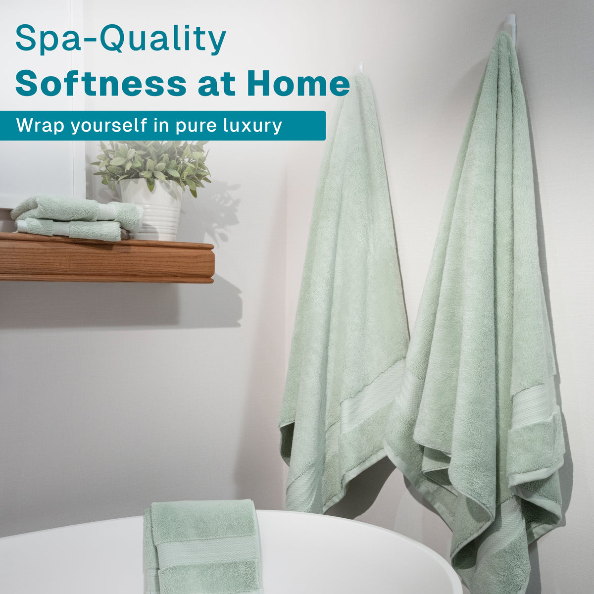 100% Organic Cotton Luxury Towels- 4 Hand Towels