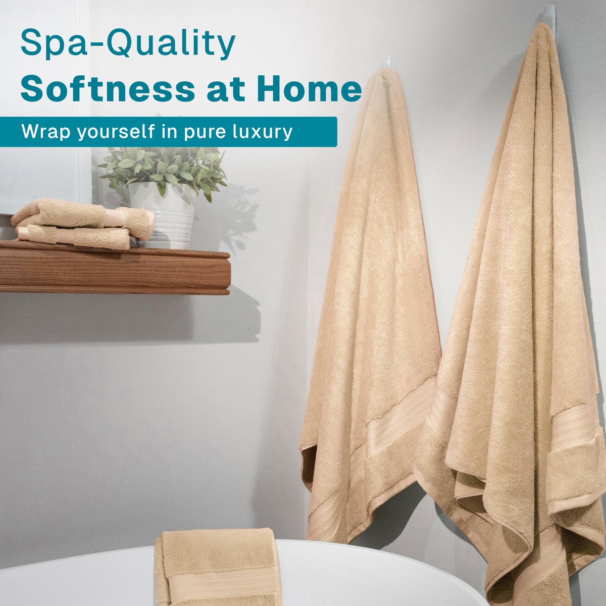 100% Organic Cotton Luxury Towels- 4 Hand Towels