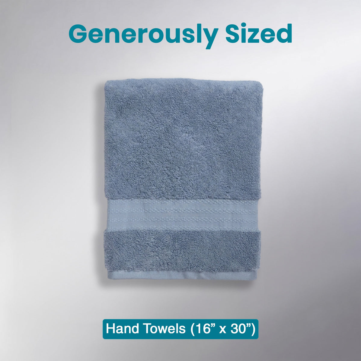 100% Organic Cotton Luxury Towels- 4 Hand Towels