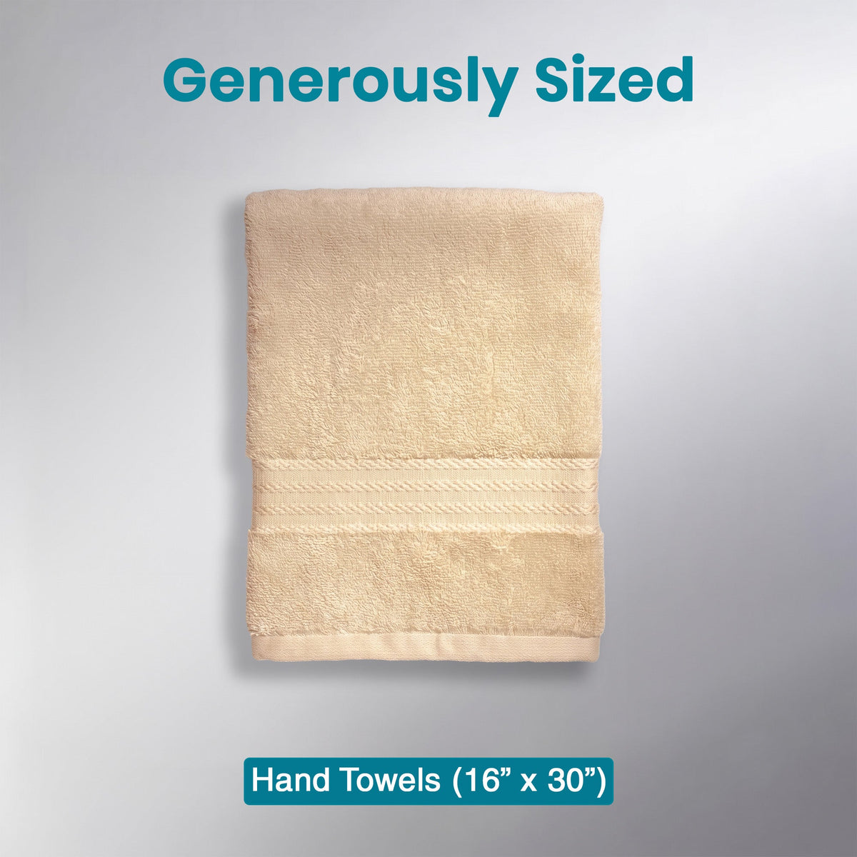 100% Organic Cotton 700 GSM- 12 Hand Towels