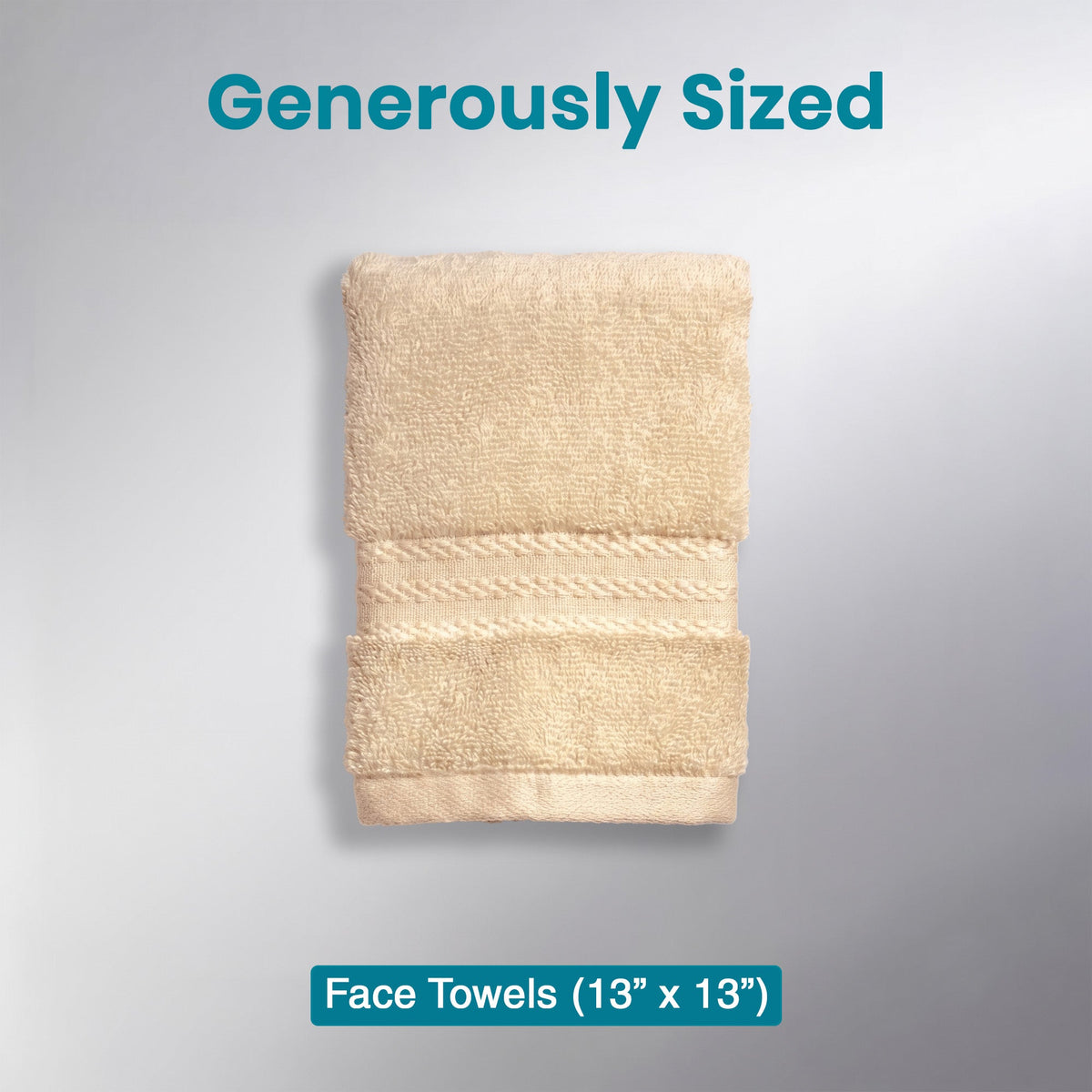 100% Organic Cotton 700 GSM- 12 Face Towels