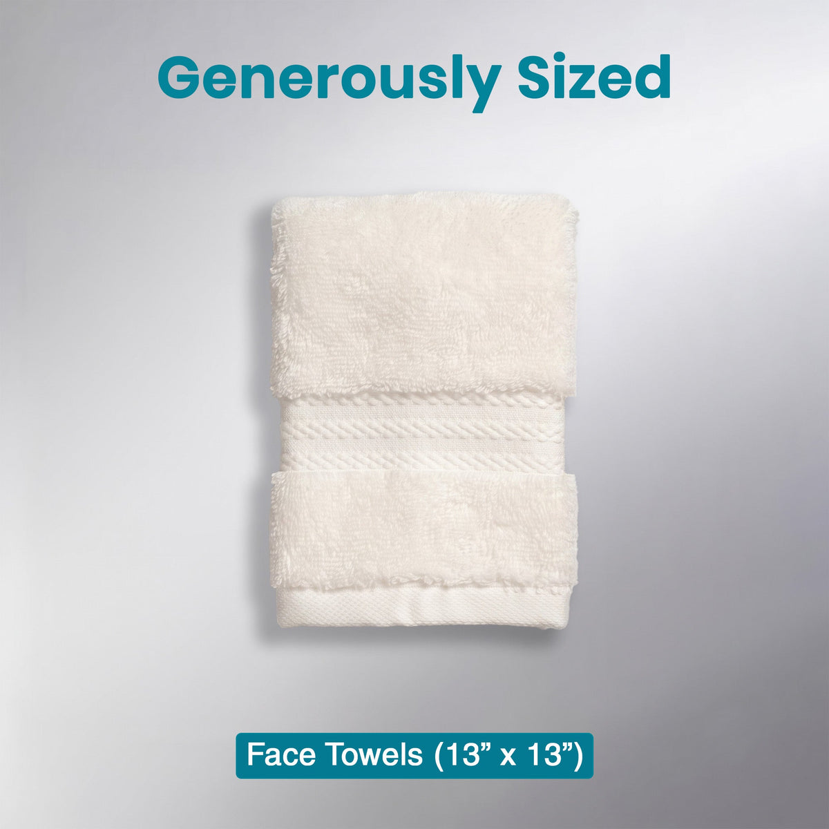 100% Organic Cotton 700 GSM- 12 Face Towels