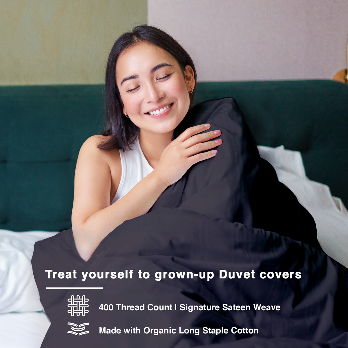 100% Organic Cotton Sateen Duvet Cover