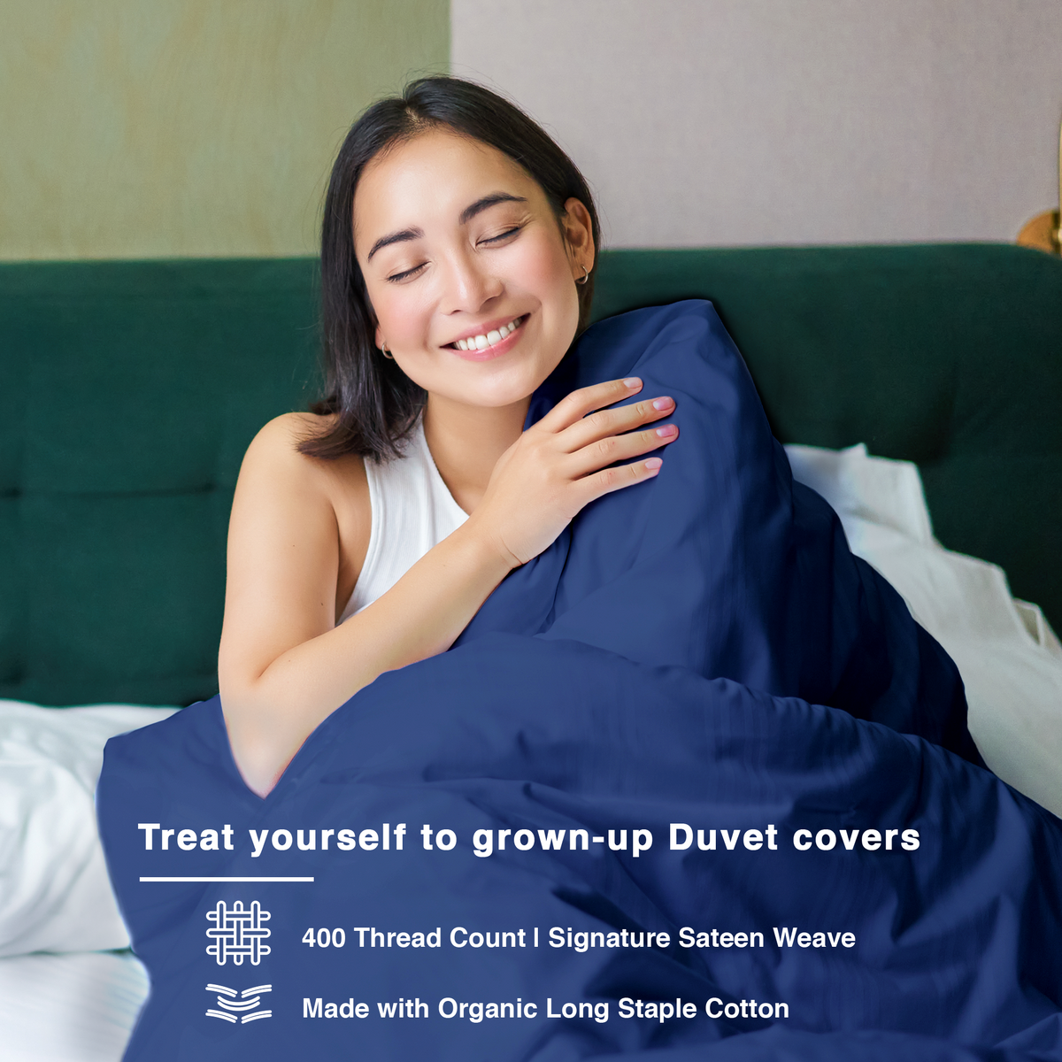 100% Organic Cotton Sateen Duvet Cover