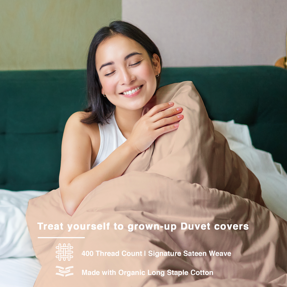 100% Organic Cotton Sateen Duvet Cover