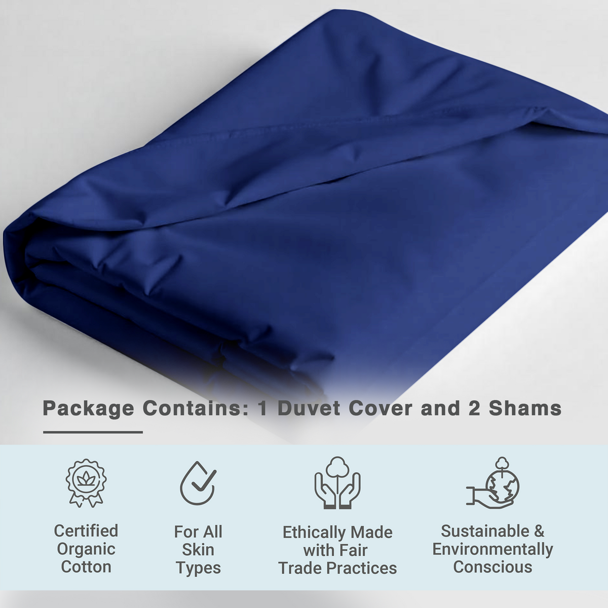 100% Organic Cotton Sateen Duvet Cover