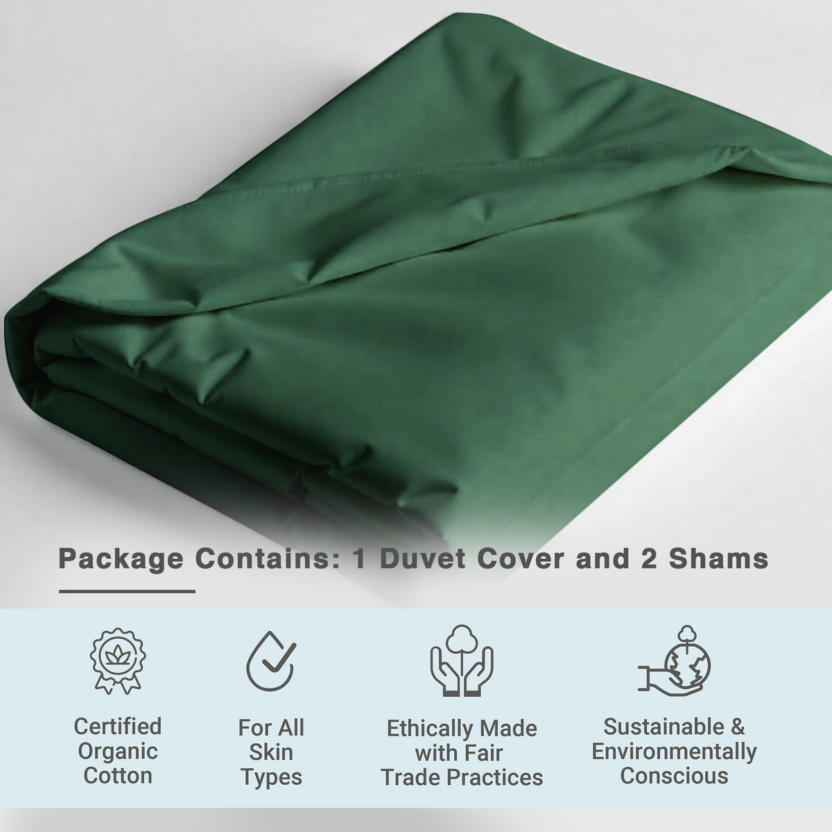 100% Organic Cotton Sateen Duvet Cover