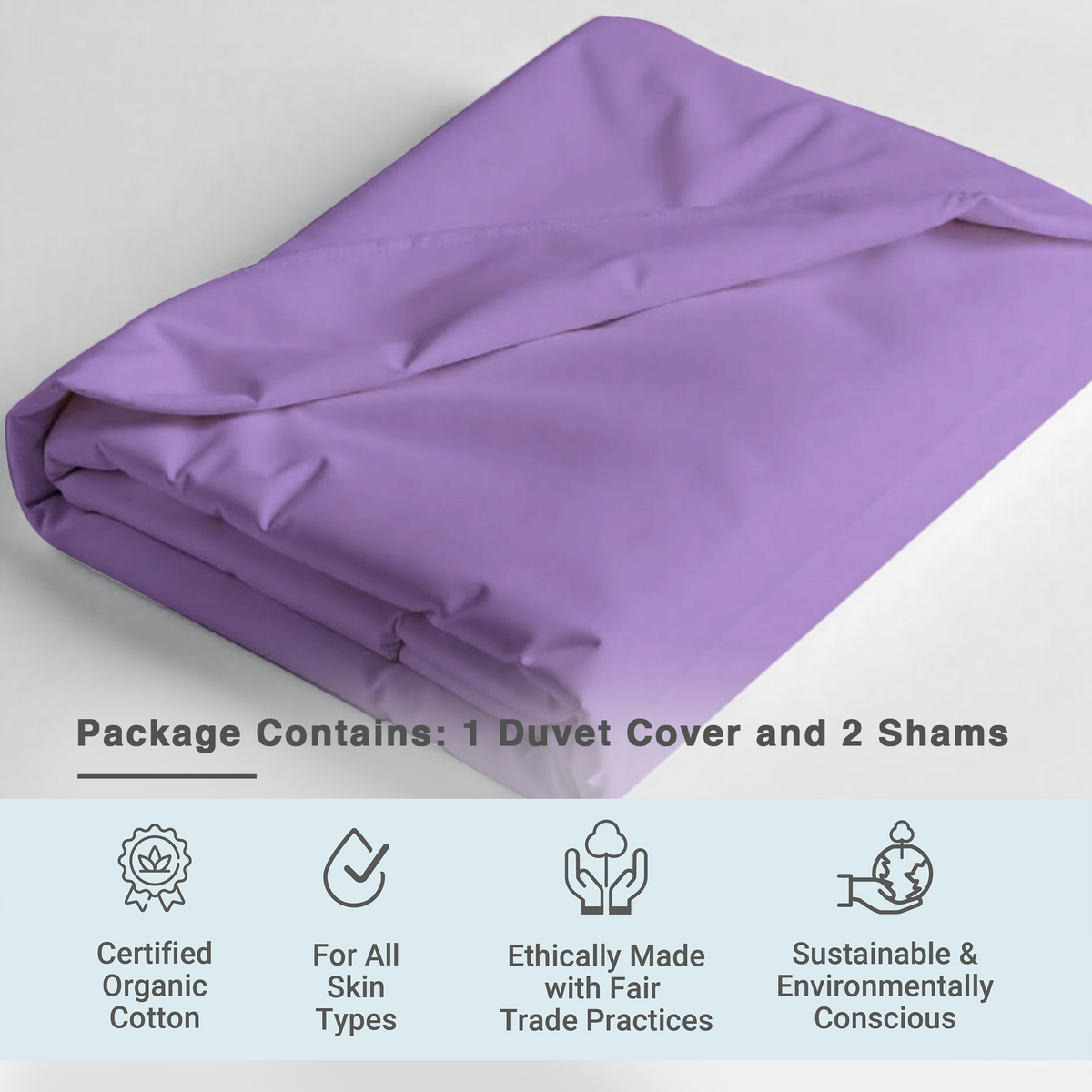 100% Organic Cotton Sateen Duvet Cover
