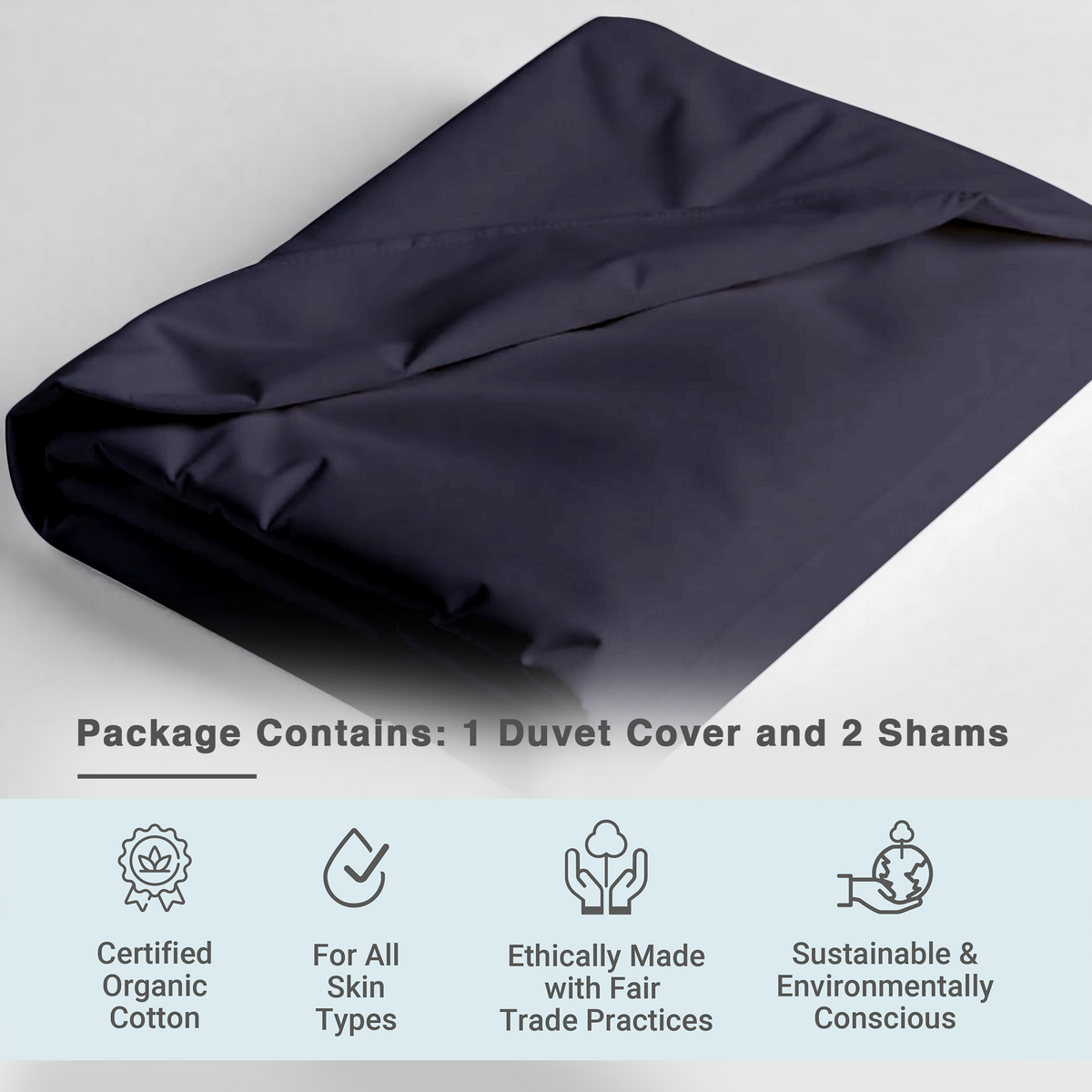 100% Organic Cotton Sateen Duvet Cover