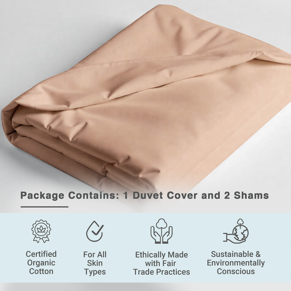 100% Organic Cotton Sateen Duvet Cover