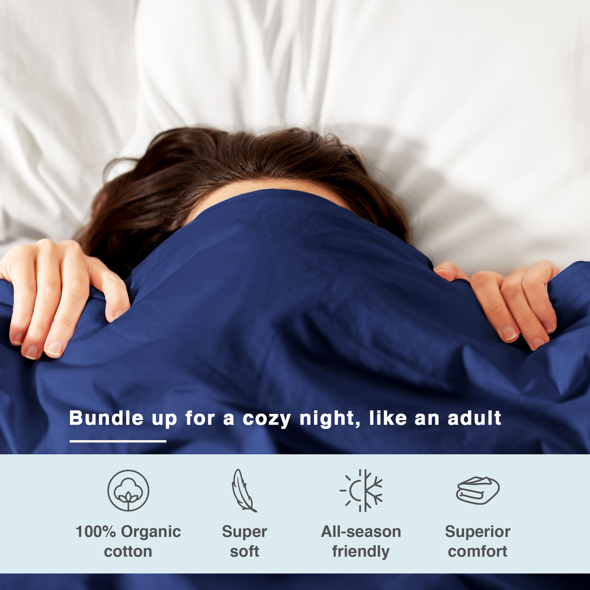 100% Organic Cotton Sateen Duvet Cover