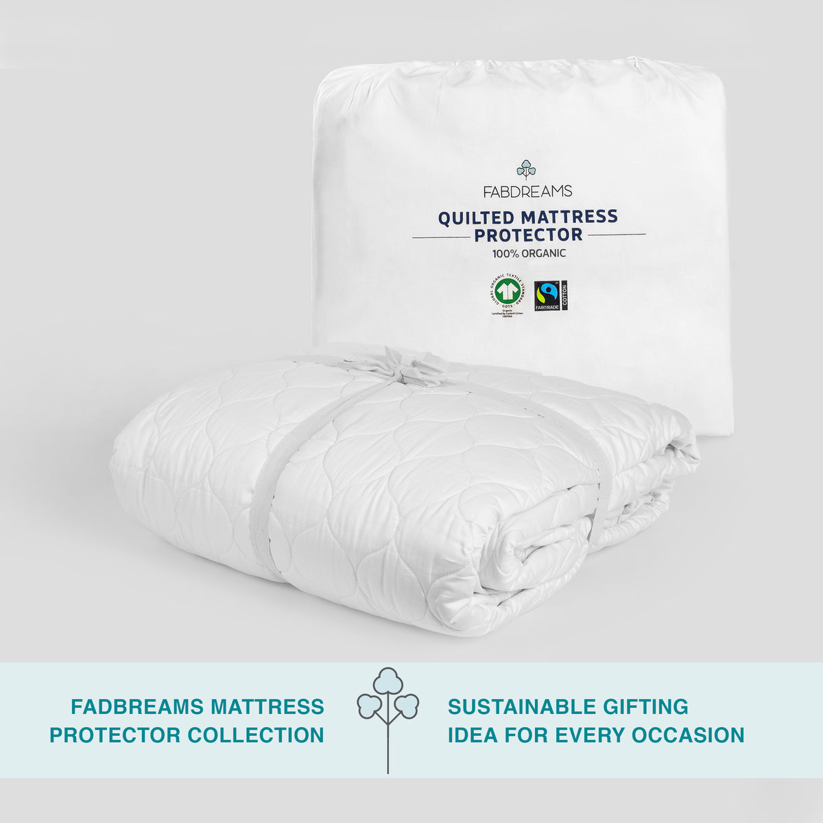 100% Organic Cotton Quilted Mattress Protector