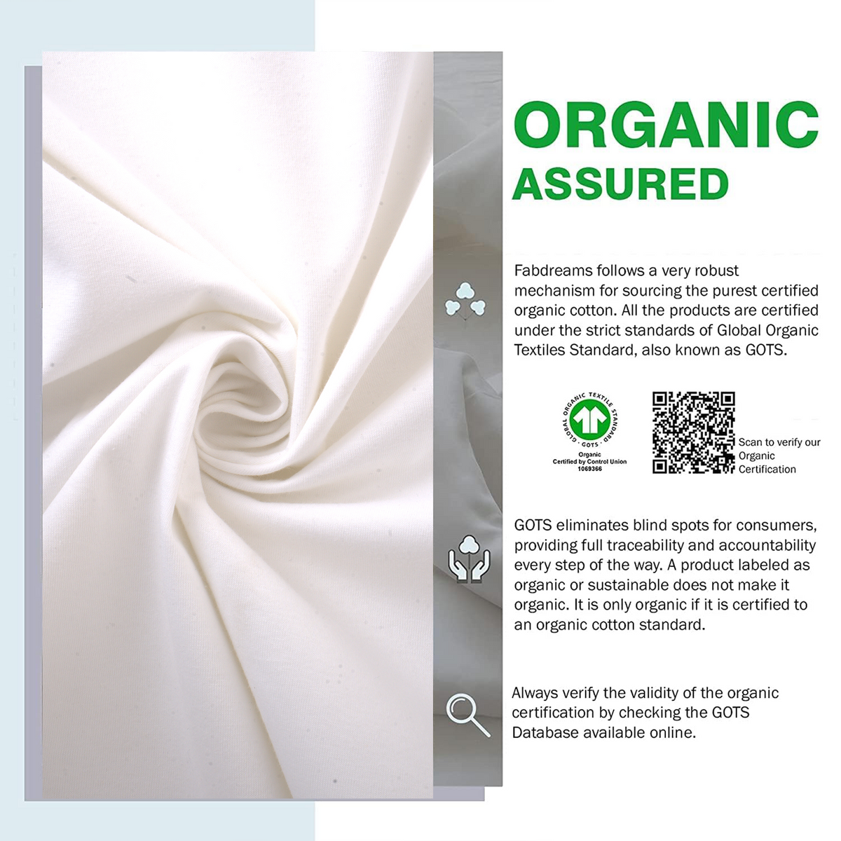 100% Organic Cotton Waterproof Pillow Protectors (Set of 2)