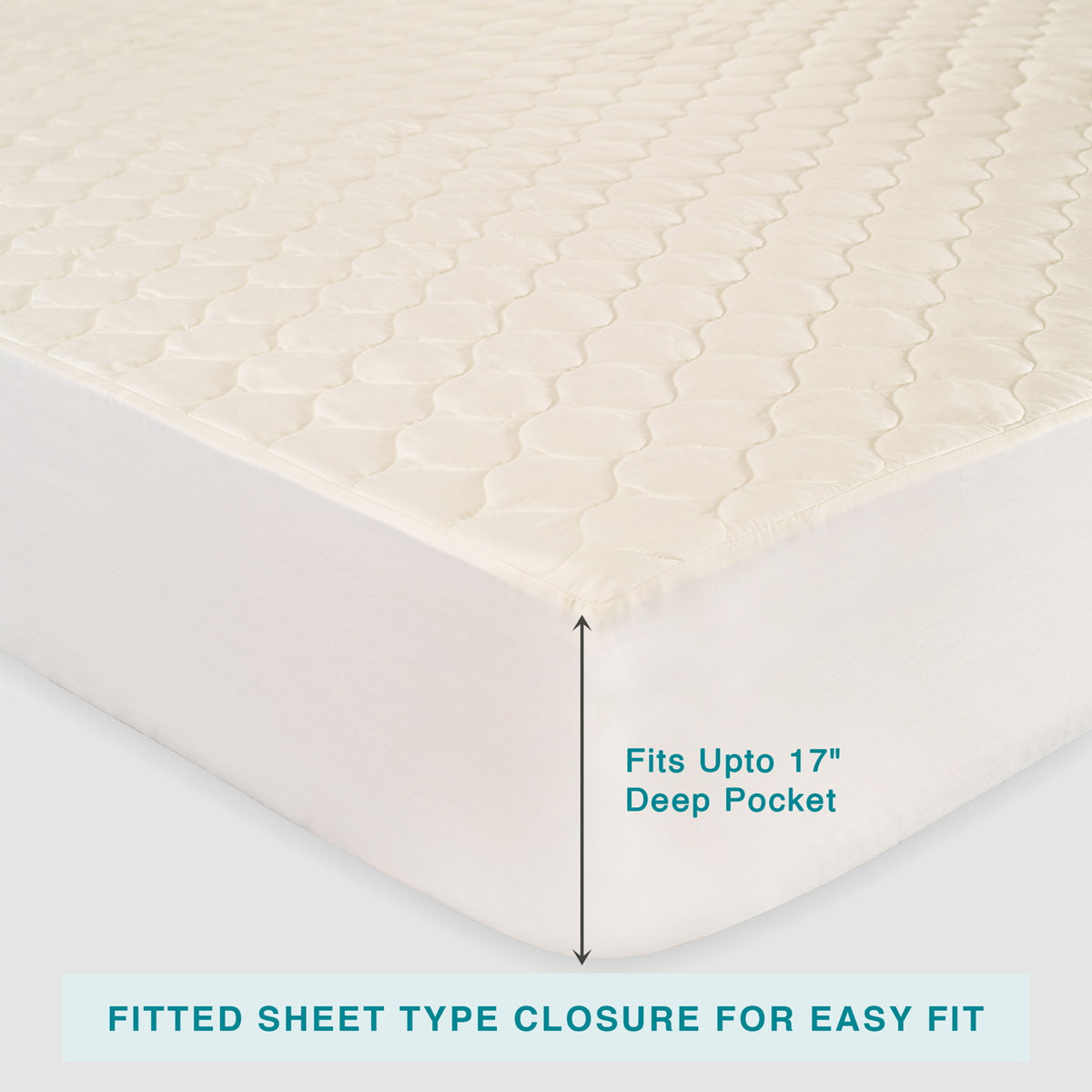 100% Organic Cotton Quilted Mattress Protector